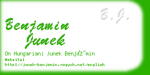 benjamin junek business card